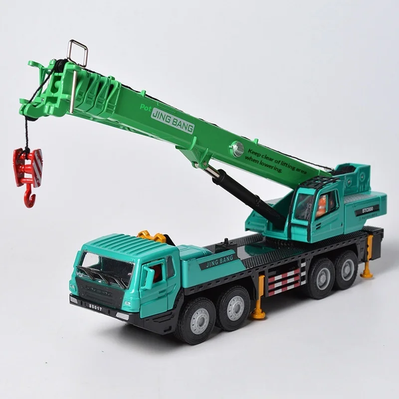 Jing Bang Large Alloy Crane Toy Model 85017 Simulated Engineering Truck With Retractable Foldable Boom Kids Construction Vehicle