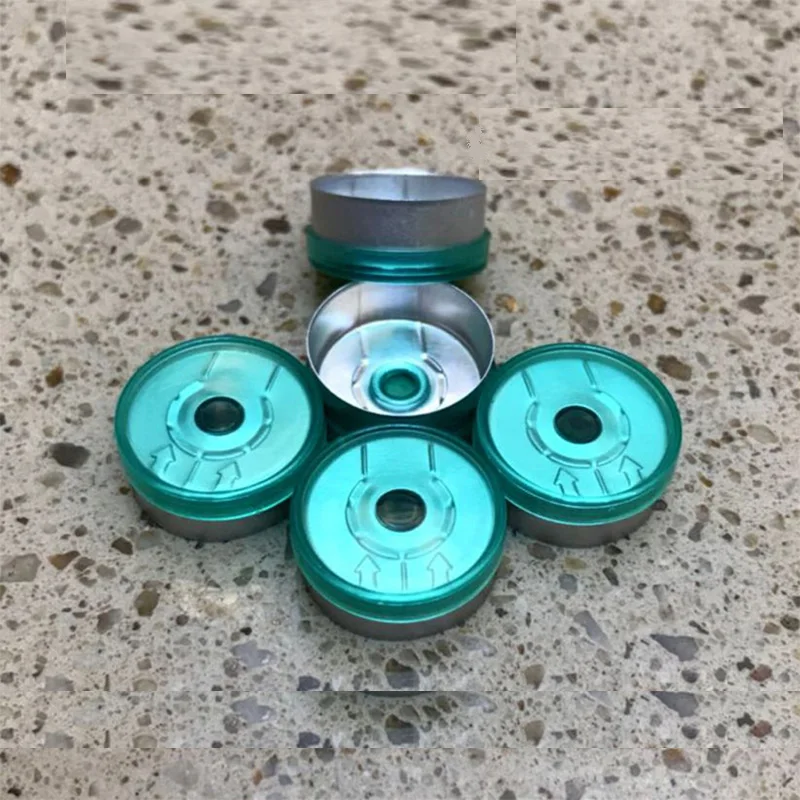Imagem -03 - Opções Peças Lote 20 mm Cor Transparente Tampa Garrafa Frasco de Vidro Tampa de Alumínio-plástico Top Selado 200