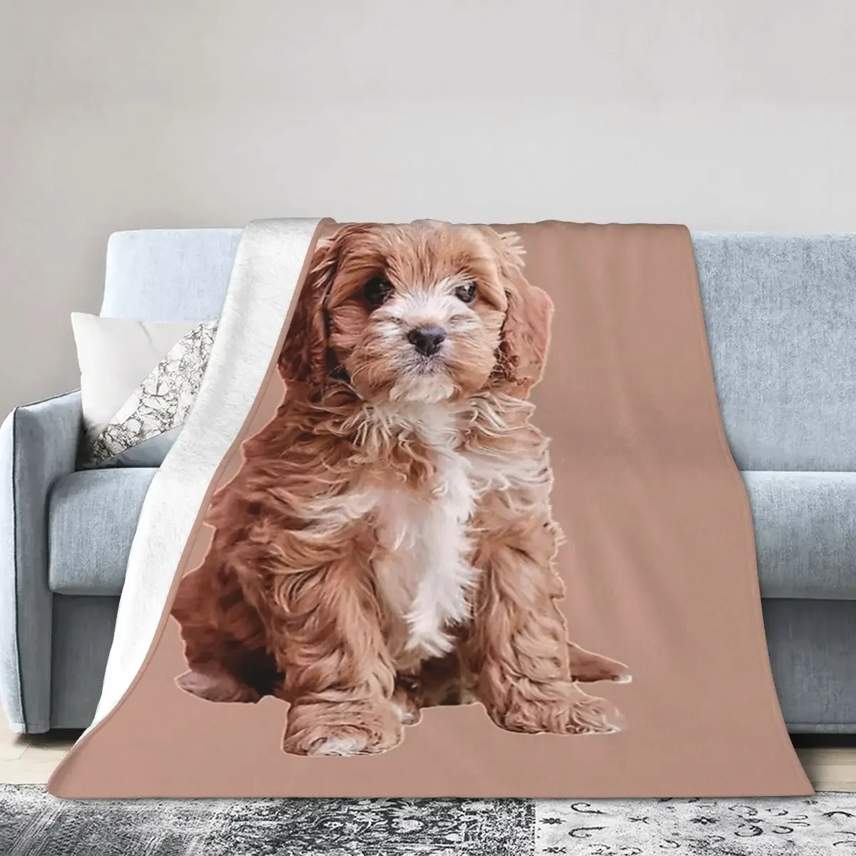 Cavapoo-Macio Cobertor de Flanela Quente, Cama para Cama, Sala de Estar, Piquenique, Viagem, Casa, Sofá