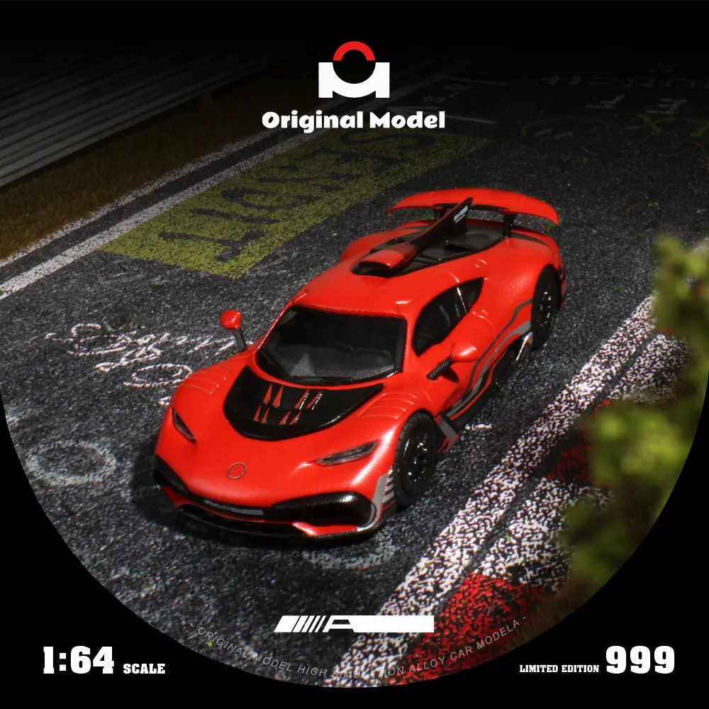 *Prépedido*Modelo Original/OM 1:64 Modelo de coche de aleación de simulación a pequeña escala rojo para colección, exhibición y regalo