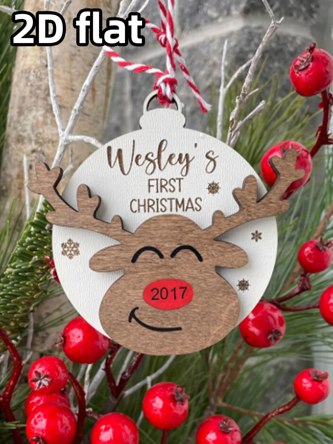 زينة عيد الميلاد الأولى للطفل - تذكار للعطلات المميزة - زينة شجرة عيد الميلاد المخصصة - هدية خاصة للأطفال لـ Ho