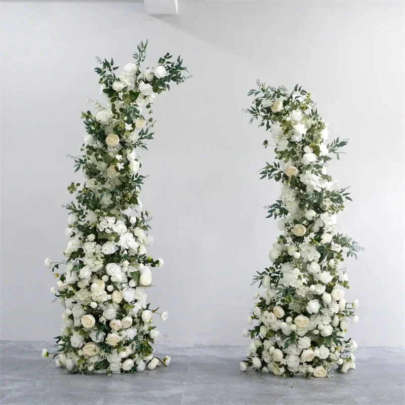 Decorative Flowers Artificial White Arch Flowers For Wedding Hotel Decoration Gate Flowers Entrance Arch Decoration