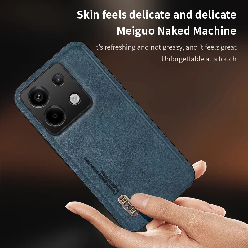 For Xiaomi Poco M6 Pro 4G Case Magnetic Car Holder PU Leather Phone Case For Xiaomi Poco M6 Pro Soft Silicone Back Cover