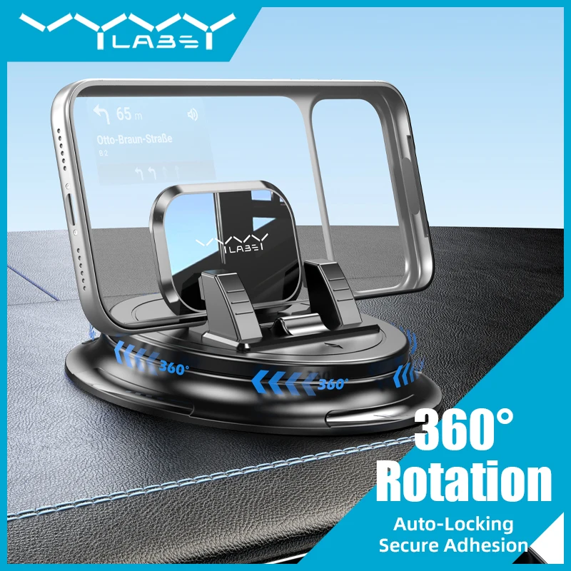 Vyvylabs Magnetische Auto-Handyhalterung 360° °   Einstellbare, extrem starke Adsorptionskraft, 5-lagiges, verdicktes Anti-Shake-Design für iPhone, Samsung, Xiaomi, Huawei