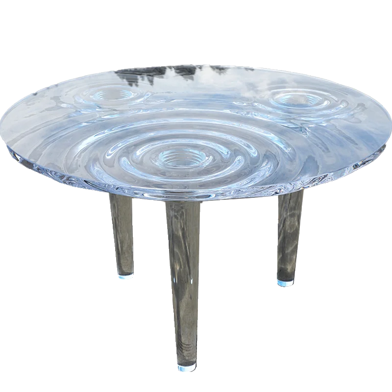 Transparent resin crystal dining table and chair combination light luxury premium table modern simple dining table