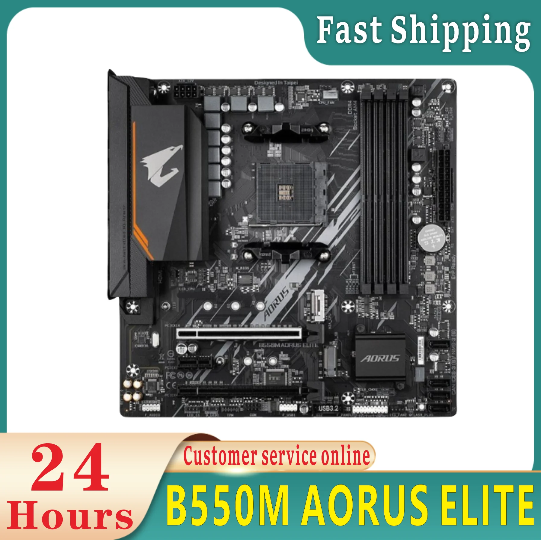 جديد B550M AORUS ELITE لوحة كمبيوتر مكتبي AMD B550 المقبس AM4 DDR4 HDMI متوافق مع 128GB PCI-E 4.0 M.2