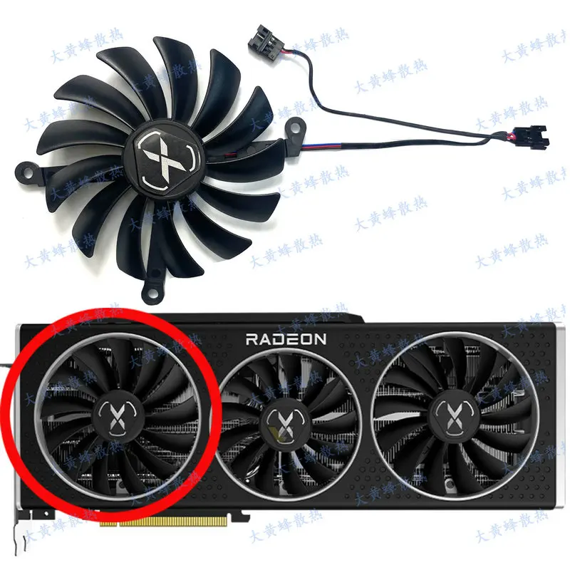 Nowy wentylator chłodzący do karty graficznej XFX RX6800 RX6800XT RX6900XT RX6950XT V1
