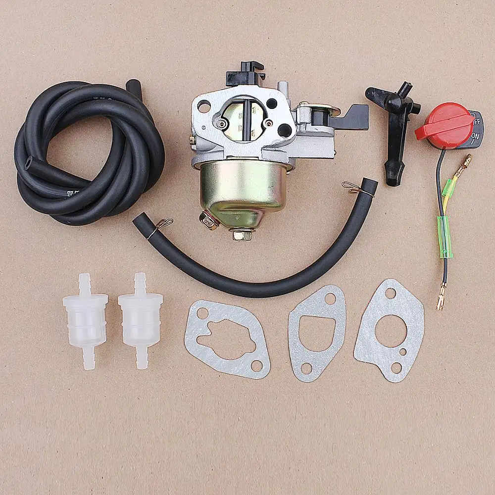 Carburetor Fuel Pipe & Gasket On-Off Switch Kit For Honda GX160 5.5HP GX200 6.5HP Generator Engine Motor Parts 16100-ZH8-W61