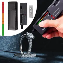 LED Indicator Diamond Tester Pen High Accuracy Diamond Discriminator Tool Selector Testing Gem Stone Bag Jewelry W B0R6