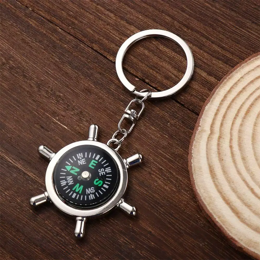 Accessories Carabiner Keyring Key Chain Riding Equipment Navigator Mini Compass Keychain Emergency Wild Compass Pocket Compass