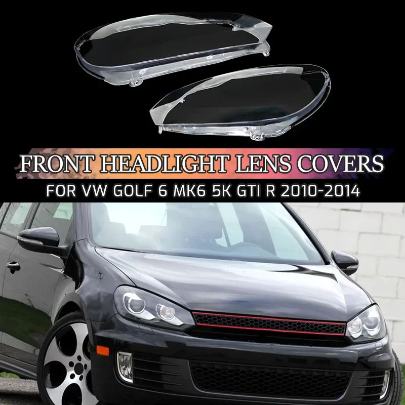 

Car Headlight Lampshade For VW Golf 6 MK6 GTI R 2010-2014 Transparent Cover Headlight Shell Lampshade Lens Head light