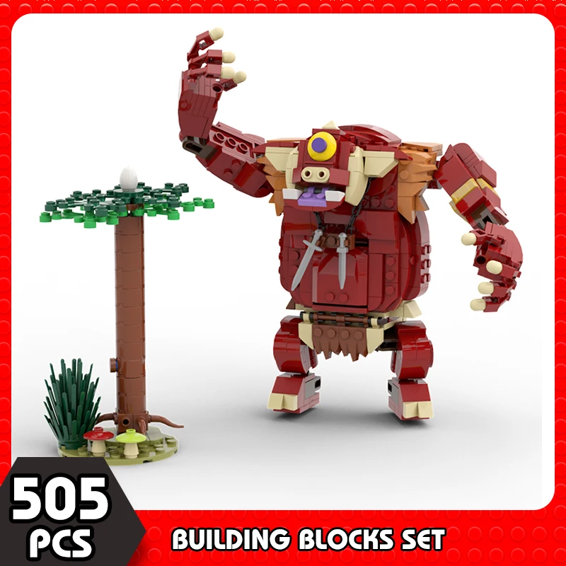 MOC Game Series Zeldaed Hinoxed Forest Ogre Giant Monster Building Blocks Brickheadz Action Figure Bricks Toys