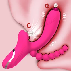 Vibratore del Dildo della ventosa del clitoride 3 in 1 per le donne clitoride G Spot leccare la lingua stimolatore del vuoto giocattoli del sesso merci per adulti per la femmina