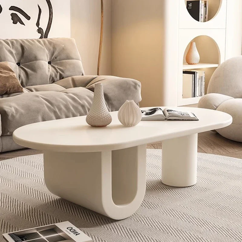 Light Luxury Modern Side Table Living Room Center Tables For Rooms U-type Cream Silent Wind Mesa Lateral Tables Home Furniture