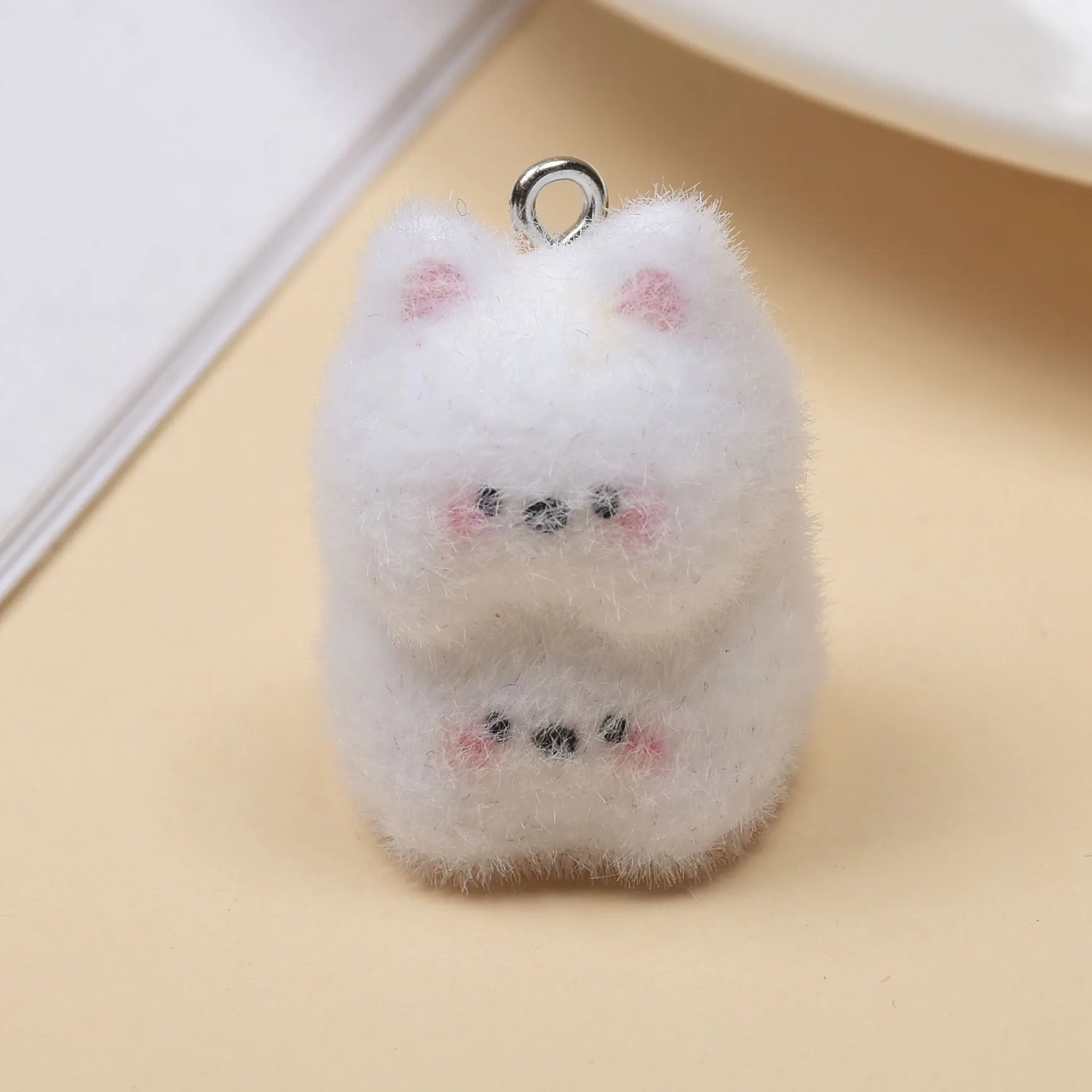 30pcs Flocking resin Charms Cartoon Resin animal Pendant For Earrings Keychains Making DIY Jewelry Accessories wholesale