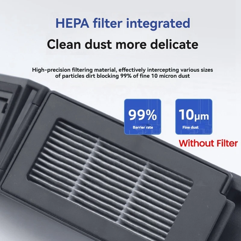 اصنع صندوق الغبار-For-Ecovacs-Deebot-T50-PRO-Robot-Vacuum-Clener-ملحقات-أجزاء بديلة-صندوق غبار القمامة