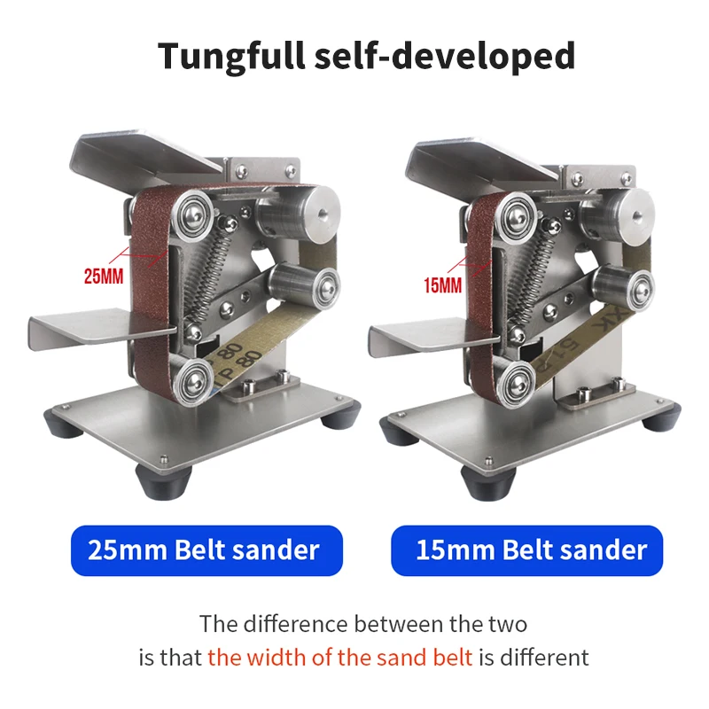 Mini Electric Belt Machine DIY Sander Polisher Grinding Machine Portable Metal Belt Sander Edges Sharpener Machine Belt Grinder