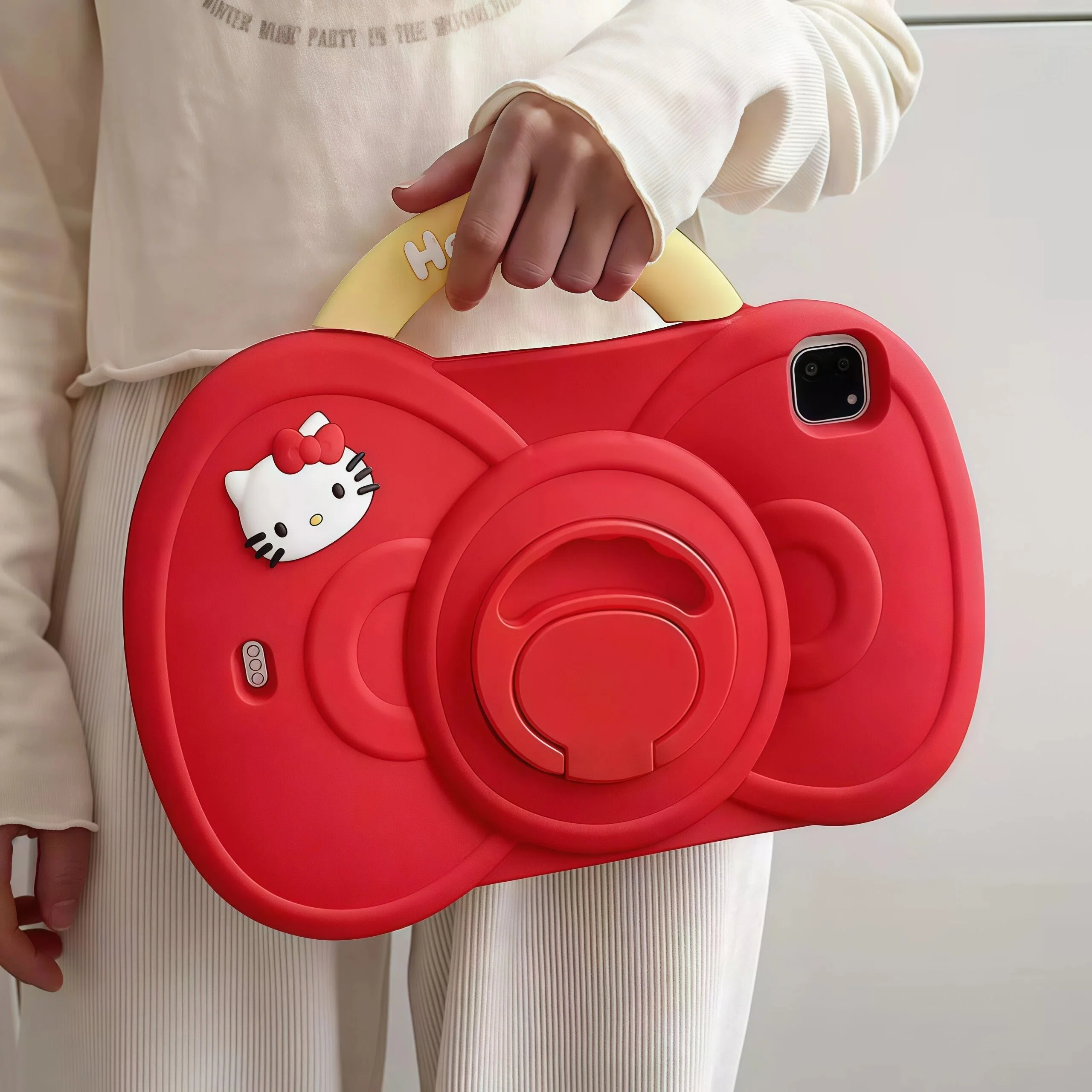 

Чехол для iPad с бантом Hello Kitty для iPad 9,7 дюйма, Pro 11, защитный чехол-подставка для Air 4, 5, 10,9 дюйма, Mini 6, 7, 8,3 дюйма, iPad 10-го поколения, Funda