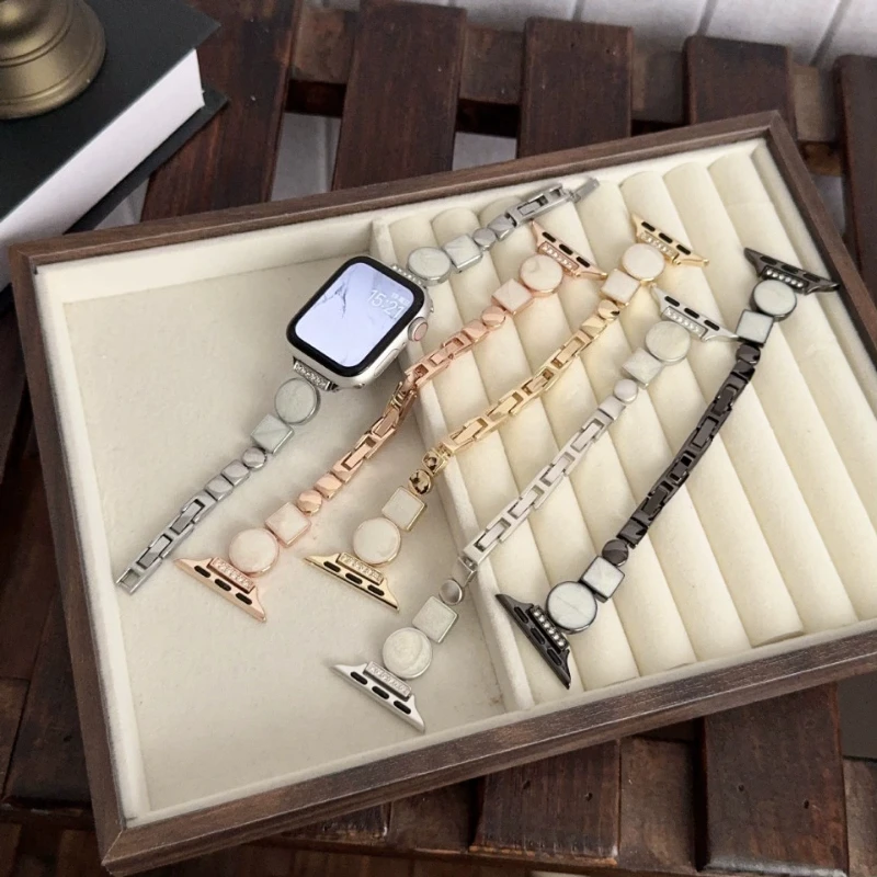 

For Apple Watch Band S10 S11 42mm 49mm Irregular Metal Chain Strap Fashion Accessory