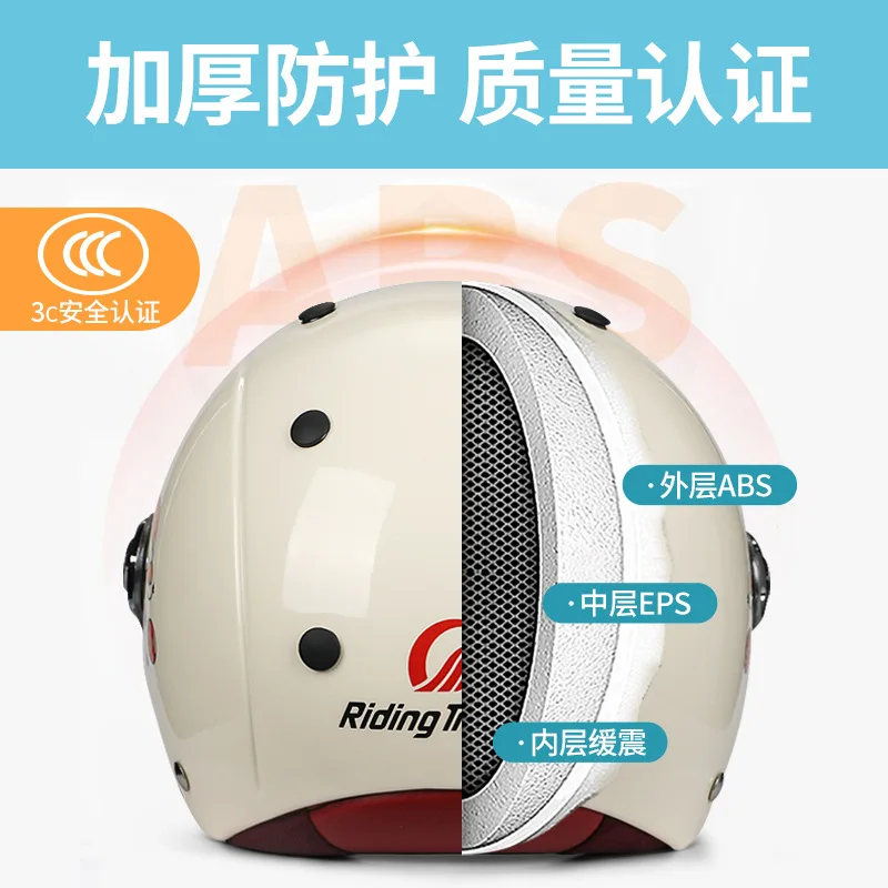 Motorcycle Specific Helmet for Women Sun Protection Breathable Motorcycle Half Helmet for Men Summer Safety Helmet