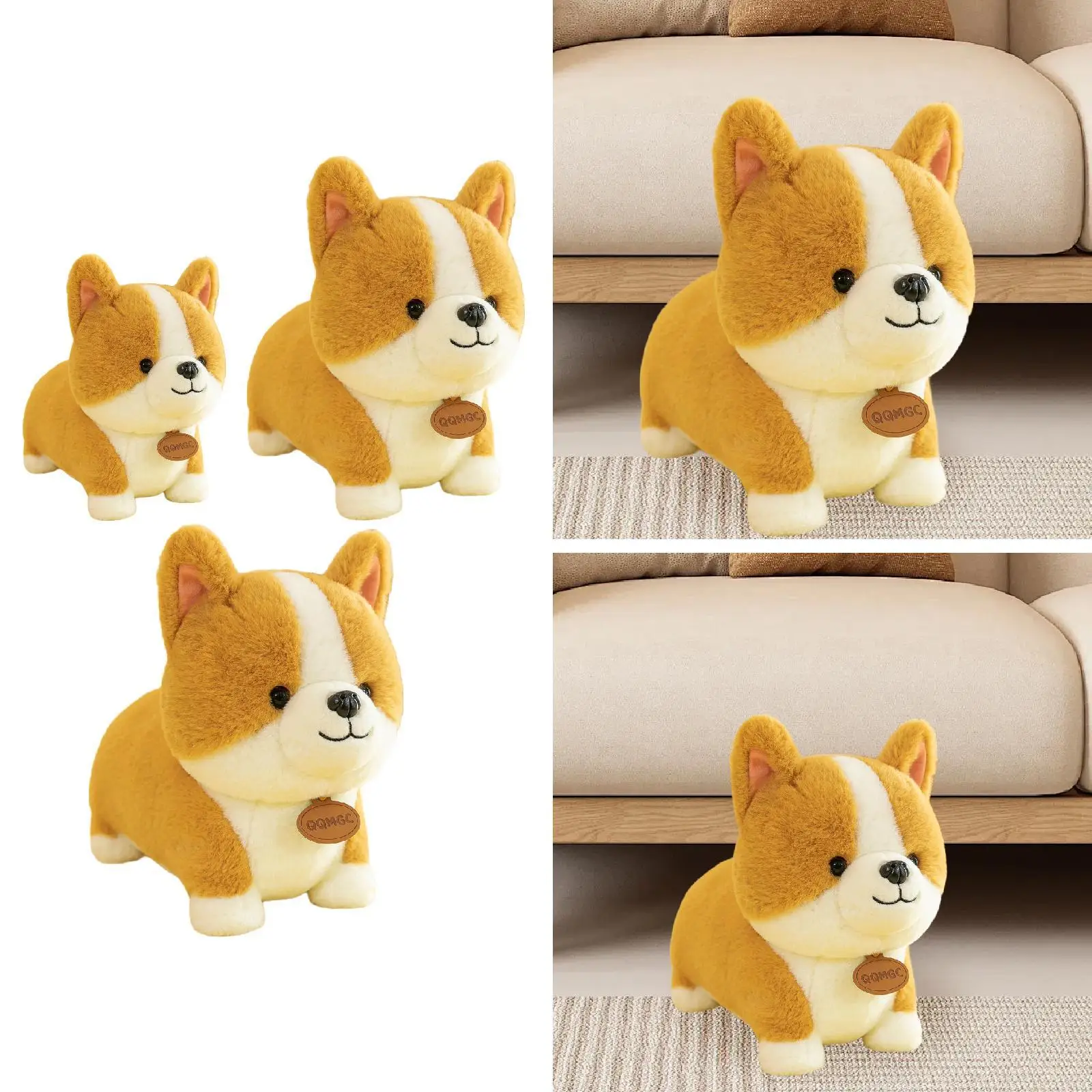 

Plush Dog Toy Car Decoration Home Decor Hugging Toy for Bedroom Dorm Adults