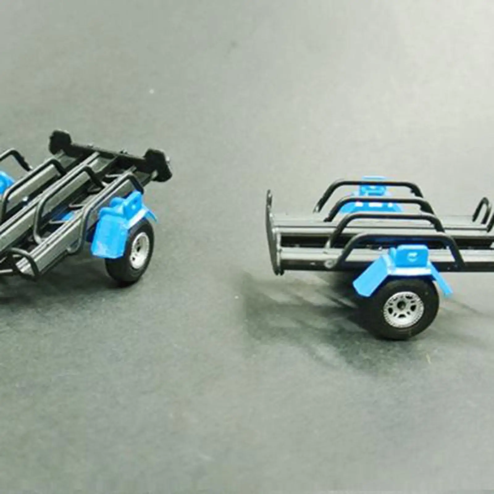 1/64 Motorcycle Trailer Wear Resistant Mini Collectible Toy Simulation for Camping Touring Vehicle Pickup Truck