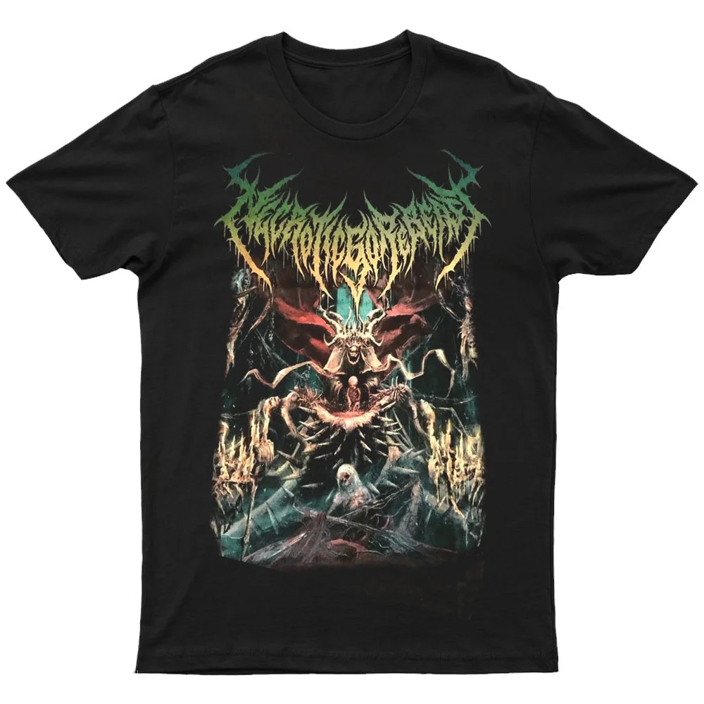 

2025 New NECROTICGOREBEAST - RELENTLESS Printed Unisex Street Fashion Trend Short Sleeved Pure Cotton Round Neck