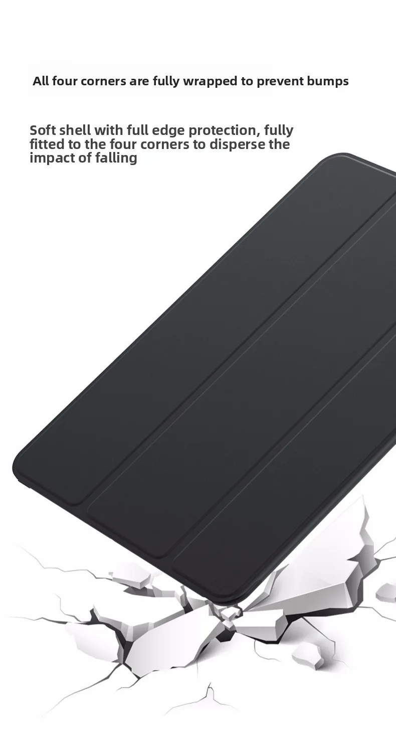 Weiche Silikon-Dreifach-Falthülle für Samsung Galaxy Tab A9 Plus A9 A8 S6 Lite 11 Zoll – Detail 4