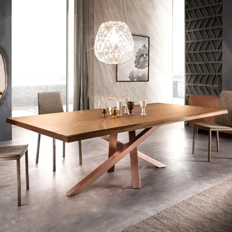 

Nordic Solid Wood Dining Table Log Worktable Conference Simple Modern Creative Table Muebles Para El Hogar Negotiation Tables