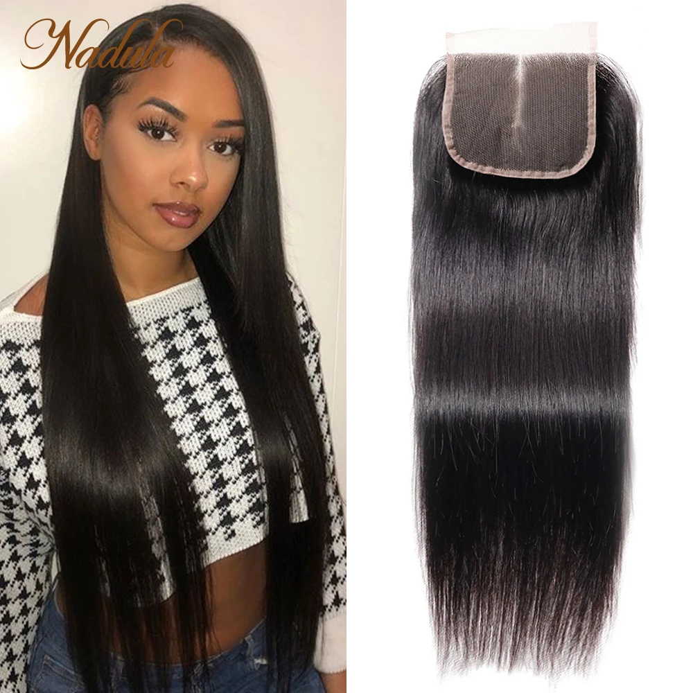 Nadula Hair HD Lace Closure Middle/Free Part Closure Indian Straight Hair Natural Color Remy Hair 10-20Inch Swiss Lace Closure