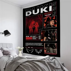 Rapper Duki  Cartoon Tapestry Art Science Fiction Room Home Decor Wall Hanging Home Decor