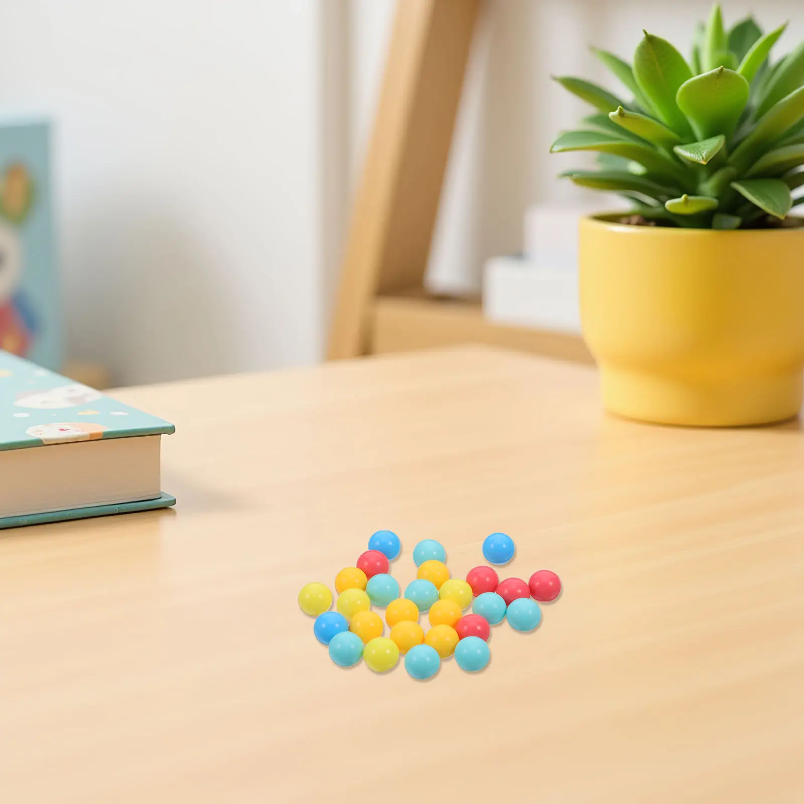 

100Pcs Mini Plastic Counting Balls for Math Learning Education Beads Small Colorful Balls for Sorting Games Probability