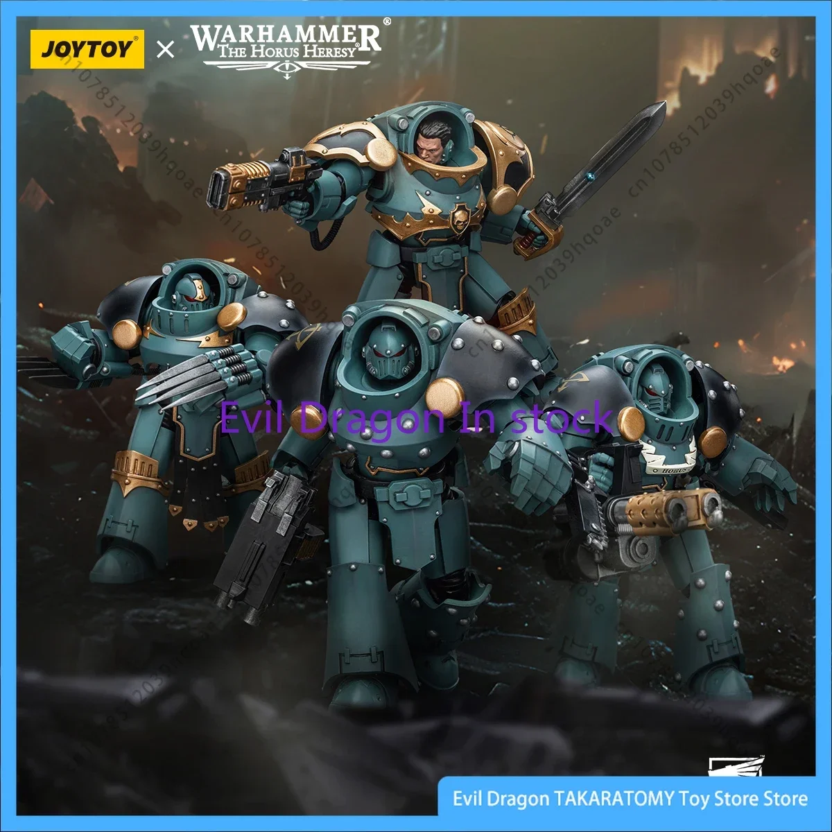 In Stock JOYTOY Warhammer 40k 1/18 Action Figure 14.2cm Sons of Horus Tartarus Terminator Squad Series Model Toy