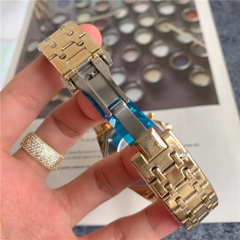 2025 AP Royal Oak Reloj de negocios de lujo para hombre Acero inoxidable Cristal de zafiro Movimiento automático Cronógrafo resistente al agua Fecha