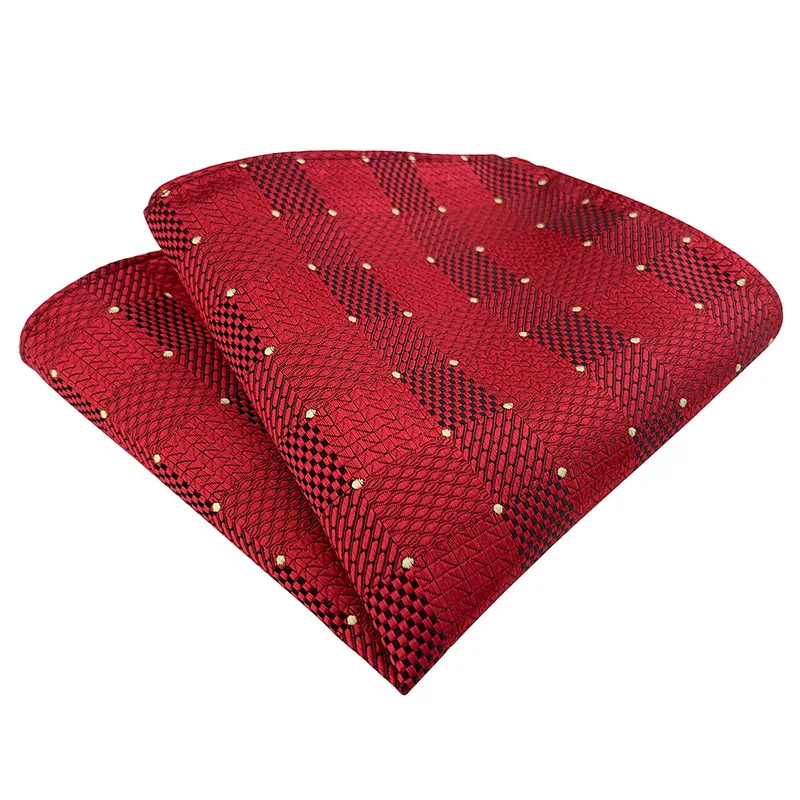 Fashion Versatile 25*25CM Man\'s Plaid Paisley Cashew Floral Polyester Handkerchief Pocket Square for Wedding Accessories