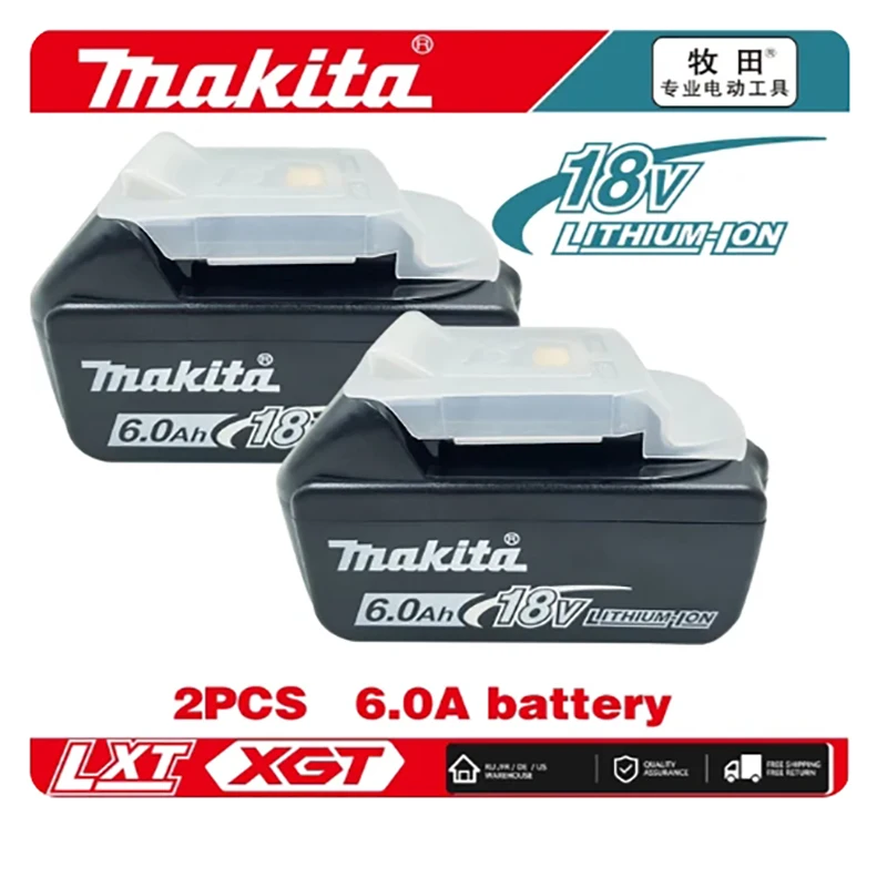 

Makita BL1840 18V 6.0Ah Rechargeable Battery Compatible with BL1830 BL1830B BL1850 BL1850B - Original Power Tool Battery