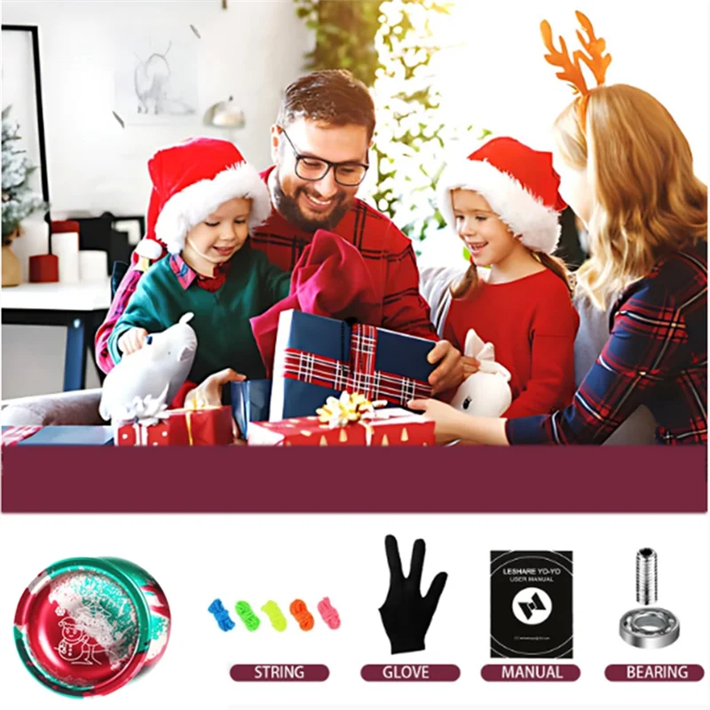 

B05C-LESHARE Yoyo Magic Yoyo Christmas Version Yoyo Ball With Sleep Function 2-In-1 Professional Fancy Yoyo Ball