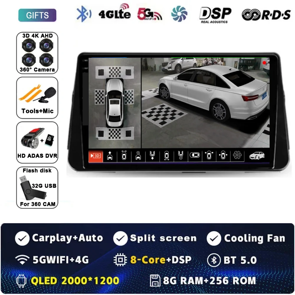 Android 15 Carplay Auto Voor NISSAN MICRA KICKS 2017 2018 2019 Autoradio Multimedia Video Player Navigatie GPS Geen 2Din 2 Din 4G