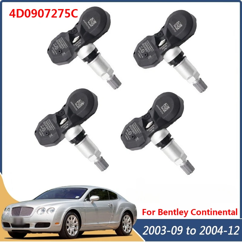 

4D0907275C TPMS 433MHZ For 2003-2004 Bentley Continental 2004-2008 Porsche Boxster 911 Tire Pressure Monitor System Sensor 4PCS
