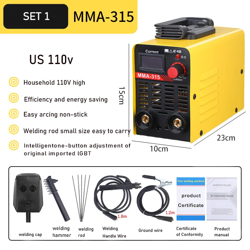 Portable Arc Welding Machine Fully Automatic Cual Voltage Dual-purpose Industrial Grade Solid Copper Welding Machine 110V/220V