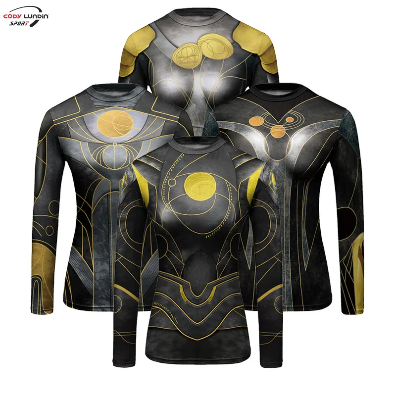 Rashguard For Women MMA Compression T shirt  Long Sleeve 3D Sports Boxing Jiu jitsu T-shirts Bjj Rash Guard Kickboxing Sportwear