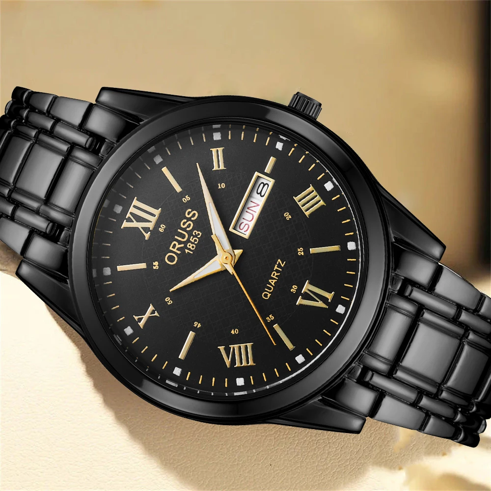 고급 분위기 남성 시계 트렌드 올 매치 신사 스틸 벨트, 캐주얼 개성 있는 청년 비즈니스 직장인 학생 와트