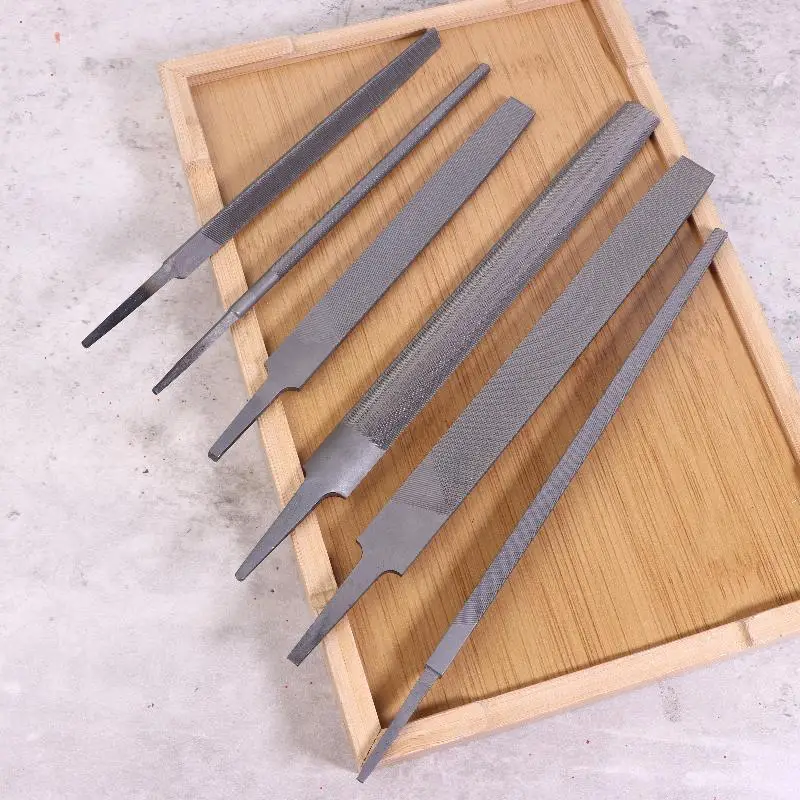 طقم مبرد يدوي معدني بدون مقبض 5 قطع، قطع ثانٍ، 8 بوصة و10 بوصة (200 مم و250 مم) لتشغيل المعادن