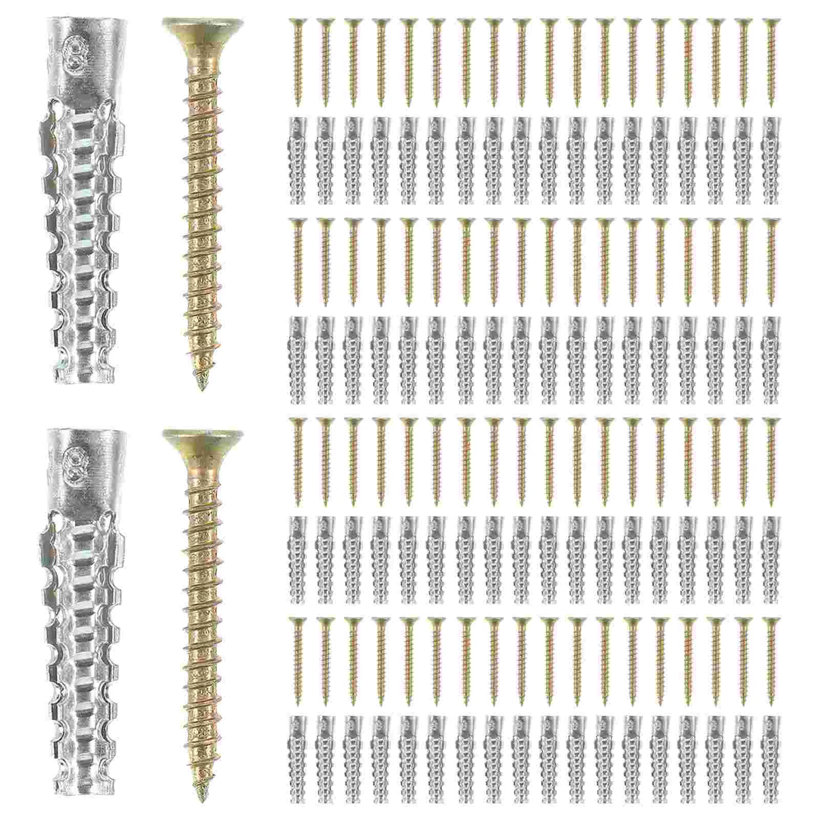 

50 Sets Heavy Steel Wall Anchor Threaded Screw Nuts Hollow Drywall Expansion Door Duty Anchors for Jack Fixing