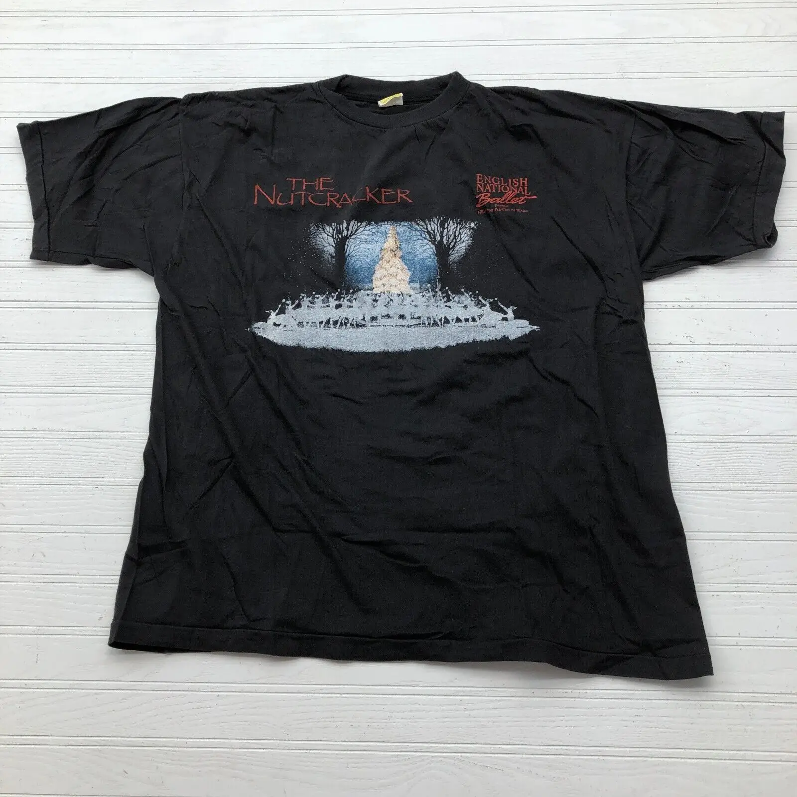 Vintage Black Nutcracker Ballet  Crew Neck T Shirt Adult Size Xl