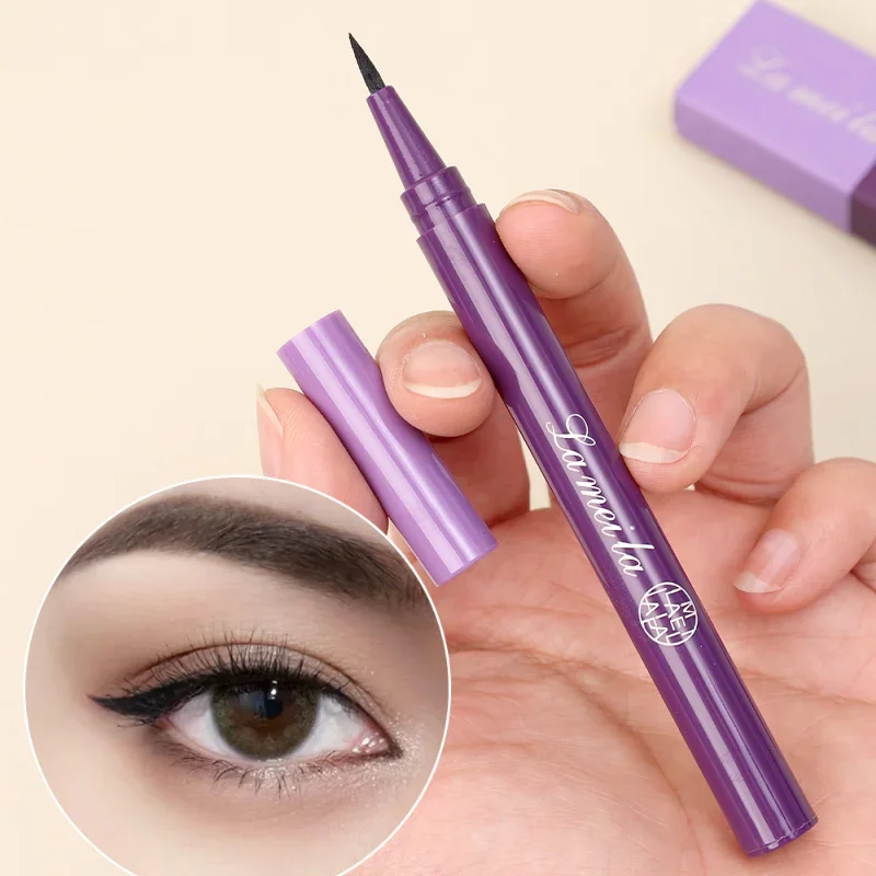 Matowy Eyeliner Pen Makeup wodoodporny, długi trwały szybko schnący gładki ultra-cienki czarny Eyeliner w płynie ołówek kosmetyki damskie