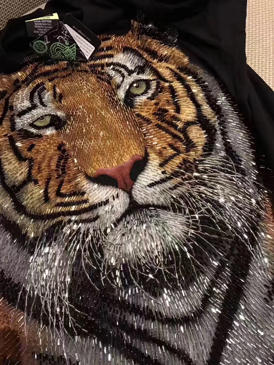 T-shirt de manga curta para mulher, blusa artesanal para casal, indústria pesada, padrão tigre, marca de moda, verão, 2022