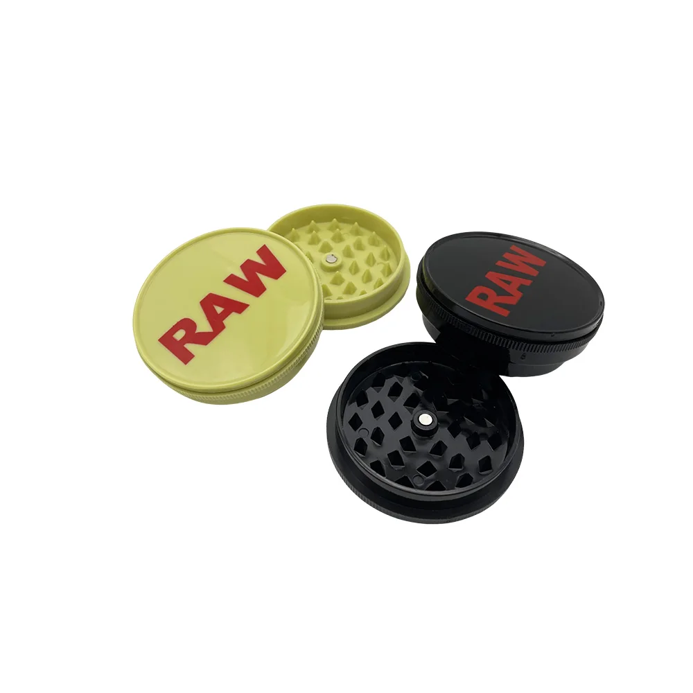 60MM Plastic Tobacco Grass Grinder Simple Herb Mill Magnetic Closing Cap 2 Layers Plastic Mill Crusher For Smoking Accessories - view 4