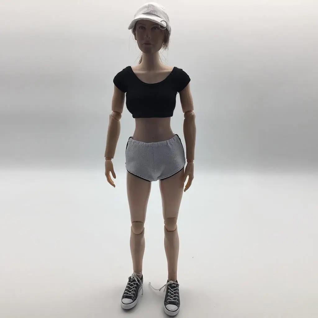 Traje deportivo de manga corta y pantalones 1/6 para figura de acción de 12 pulgadas Phicen