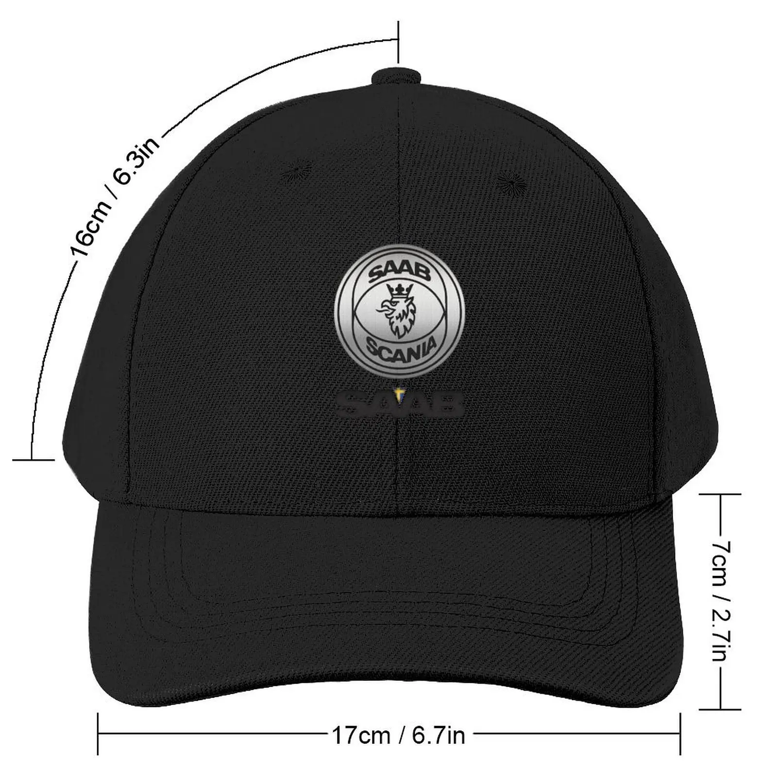 Saab Product Logo Swedish Automotive Baseball Cap Thermal Visor Big Size Hat custom Hat Luxury Hat For Women 2024 Men's